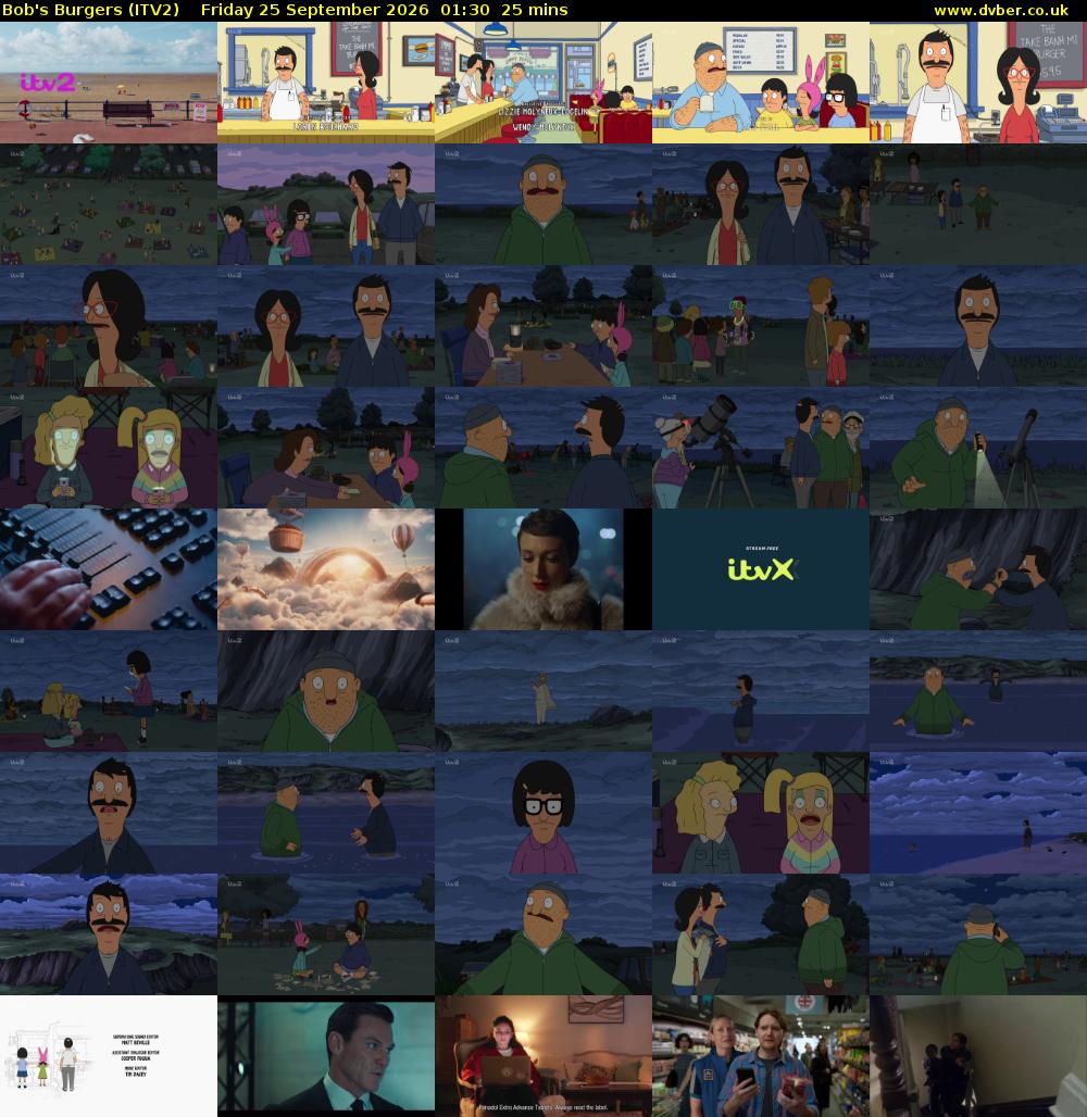 Bob's Burgers (ITV2) Friday 25 September 2026 01:30 - 01:55