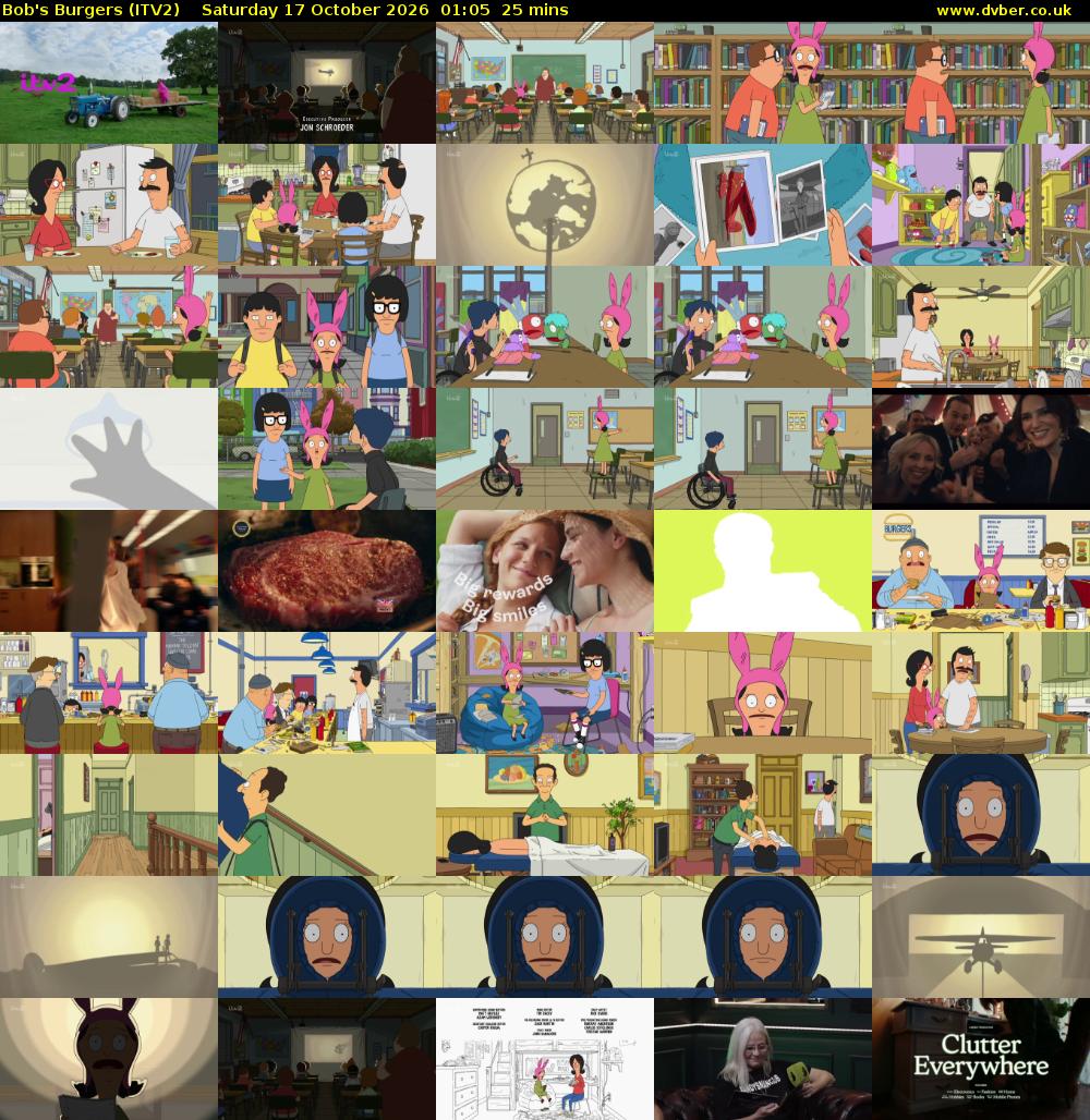 Bob's Burgers (ITV2) Saturday 17 October 2026 01:05 - 01:30