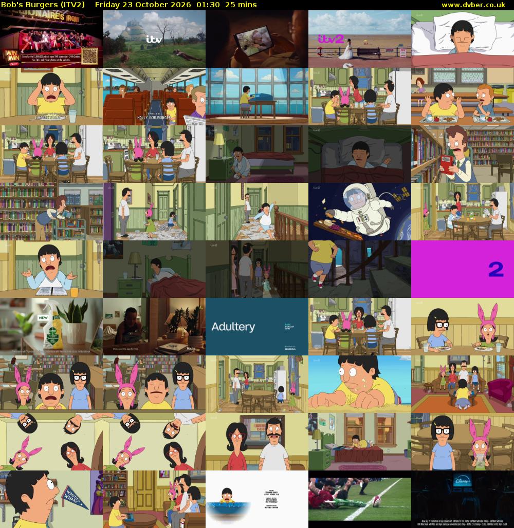 Bob's Burgers (ITV2) Friday 23 October 2026 01:30 - 01:55