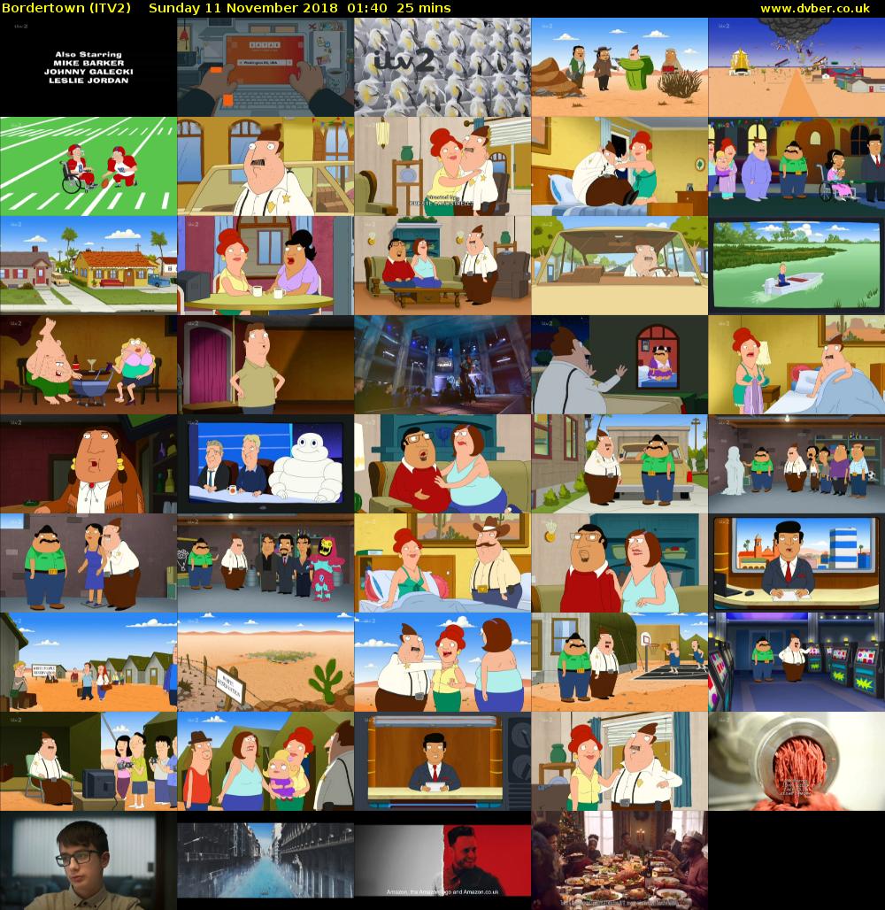 Bordertown (ITV2) Sunday 11 November 2018 01:40 - 02:05