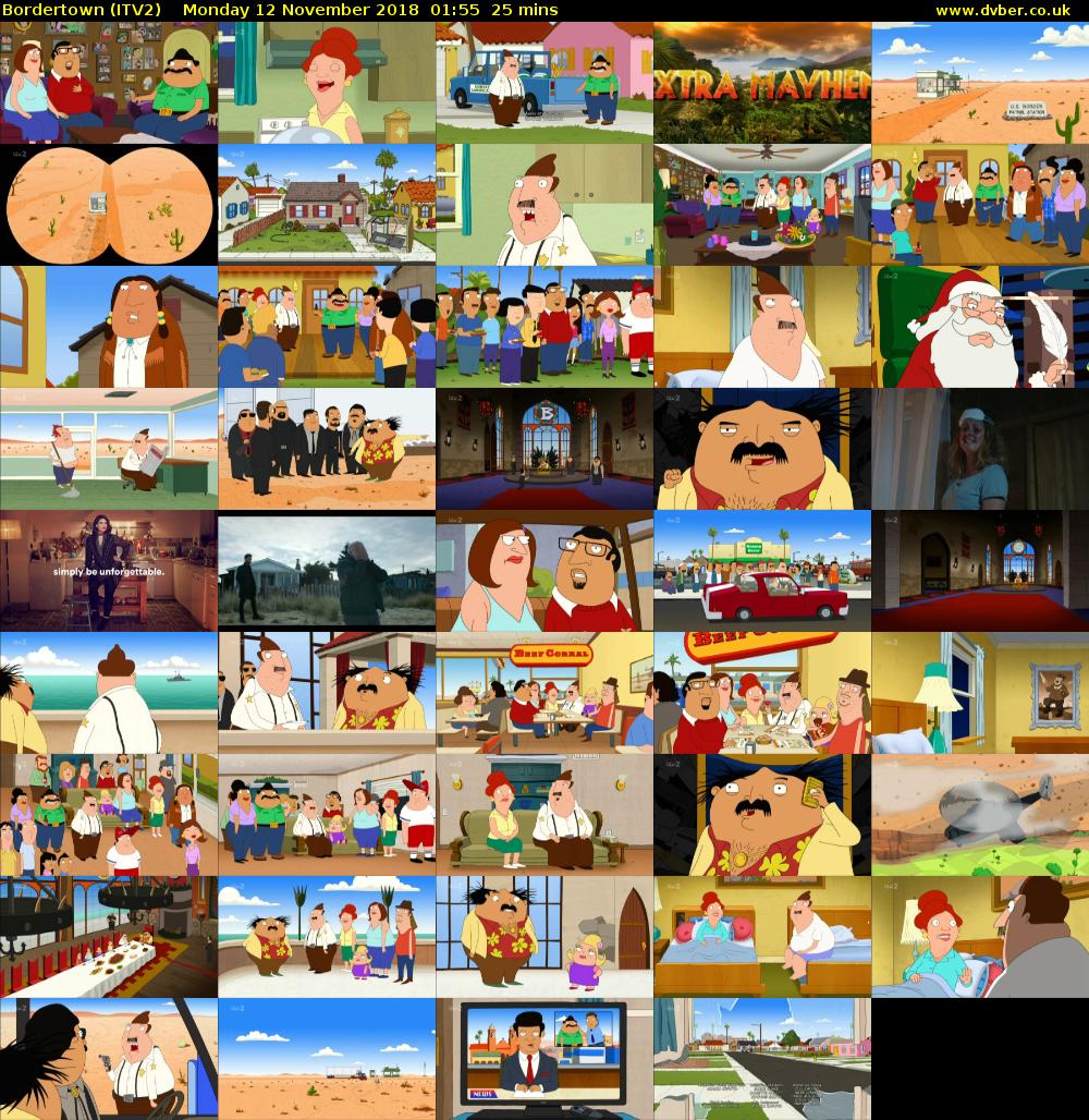 Bordertown (ITV2) Monday 12 November 2018 01:55 - 02:20