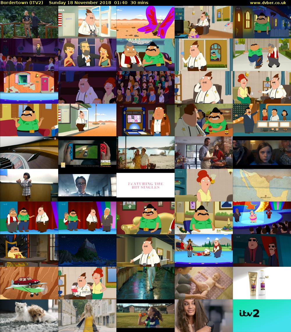 Bordertown (ITV2) Sunday 18 November 2018 01:40 - 02:10