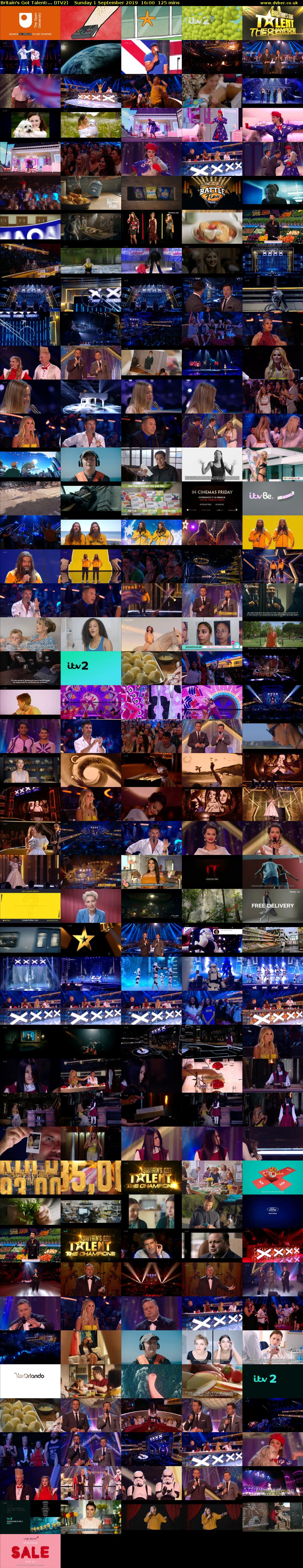 Britain's Got Talent:... (ITV2) Sunday 1 September 2019 16:00 - 18:05