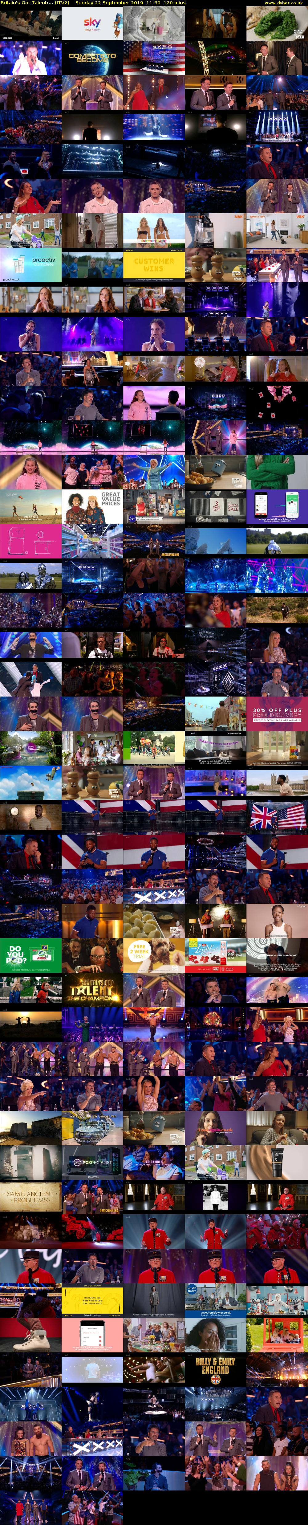Britain's Got Talent:... (ITV2) Sunday 22 September 2019 11:50 - 13:50