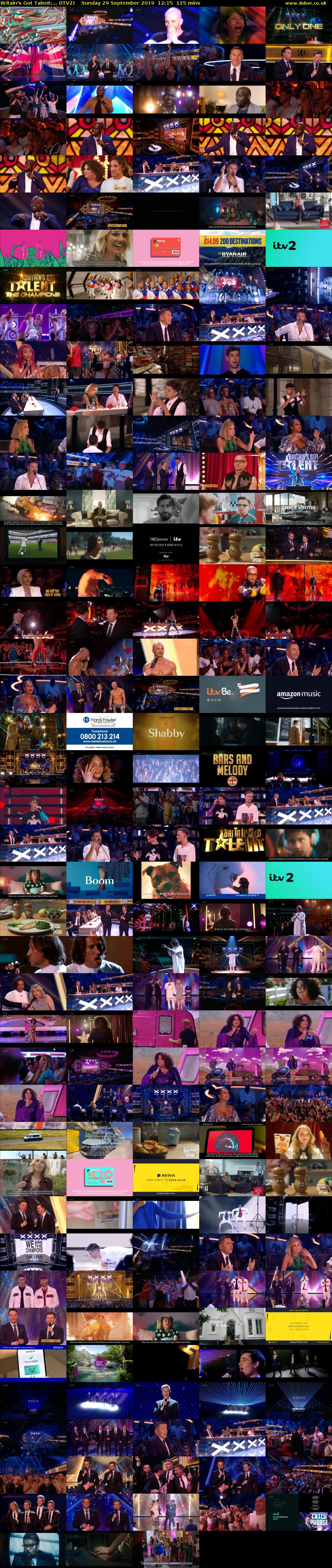 Britain's Got Talent:... (ITV2) Sunday 29 September 2019 12:15 - 14:10