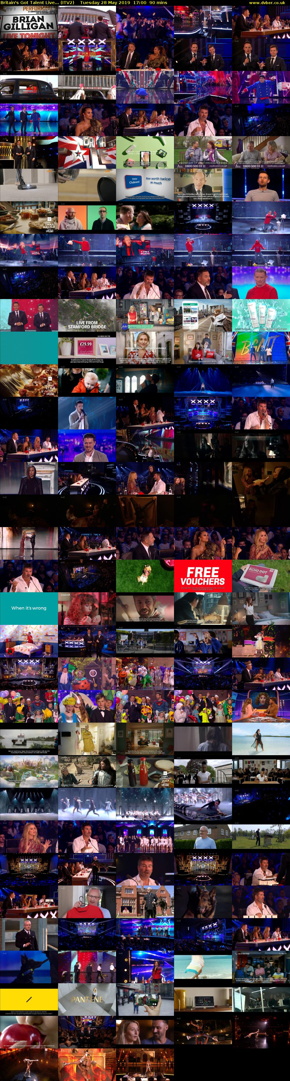 Britain's Got Talent Live... (ITV2) Tuesday 28 May 2019 17:00 - 18:30