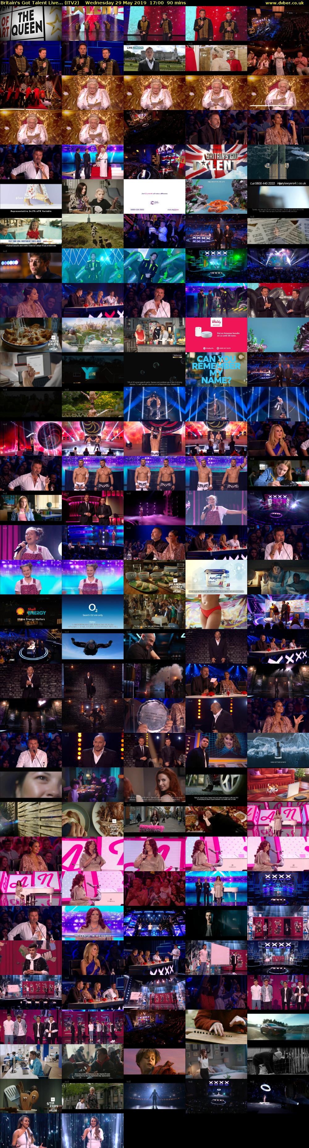 Britain's Got Talent Live... (ITV2) Wednesday 29 May 2019 17:00 - 18:30