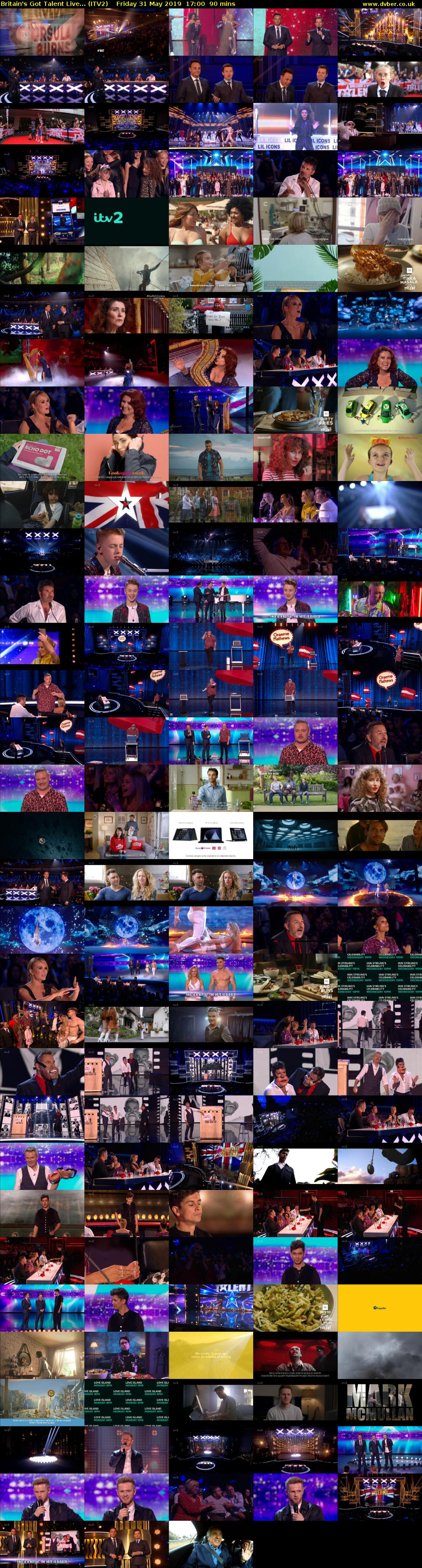Britain's Got Talent Live... (ITV2) Friday 31 May 2019 17:00 - 18:30