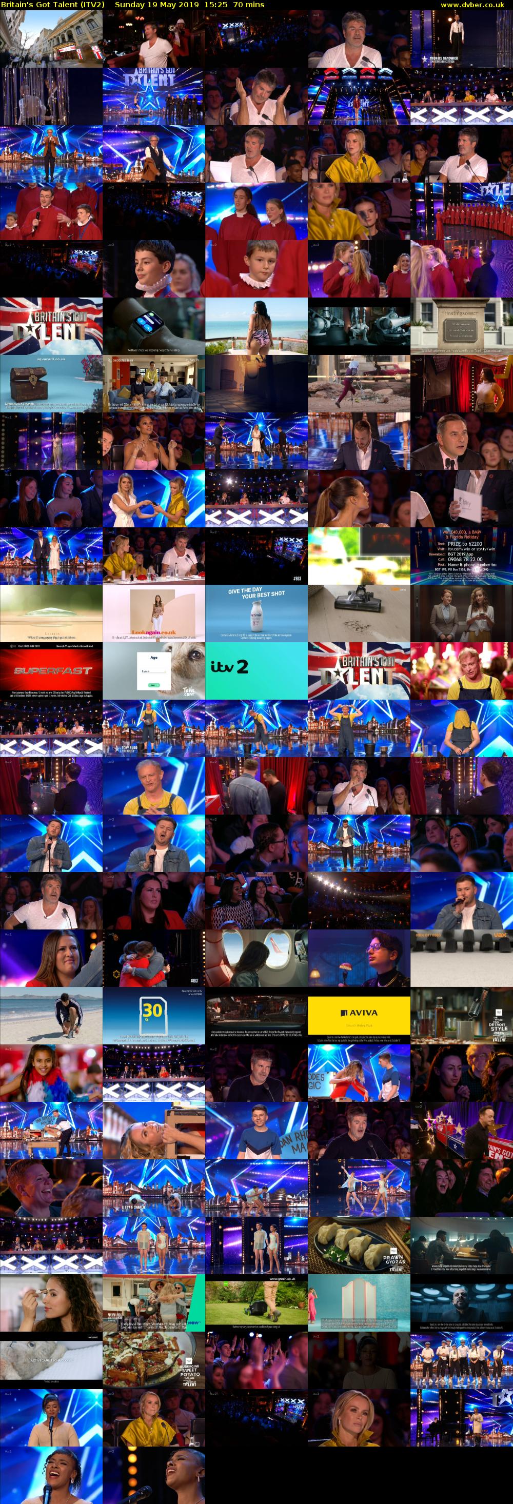 Britain's Got Talent (ITV2) Sunday 19 May 2019 15:25 - 16:35