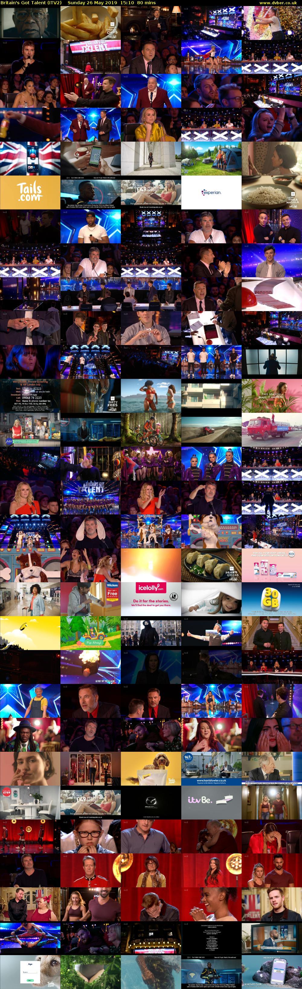 Britain's Got Talent (ITV2) Sunday 26 May 2019 15:10 - 16:30