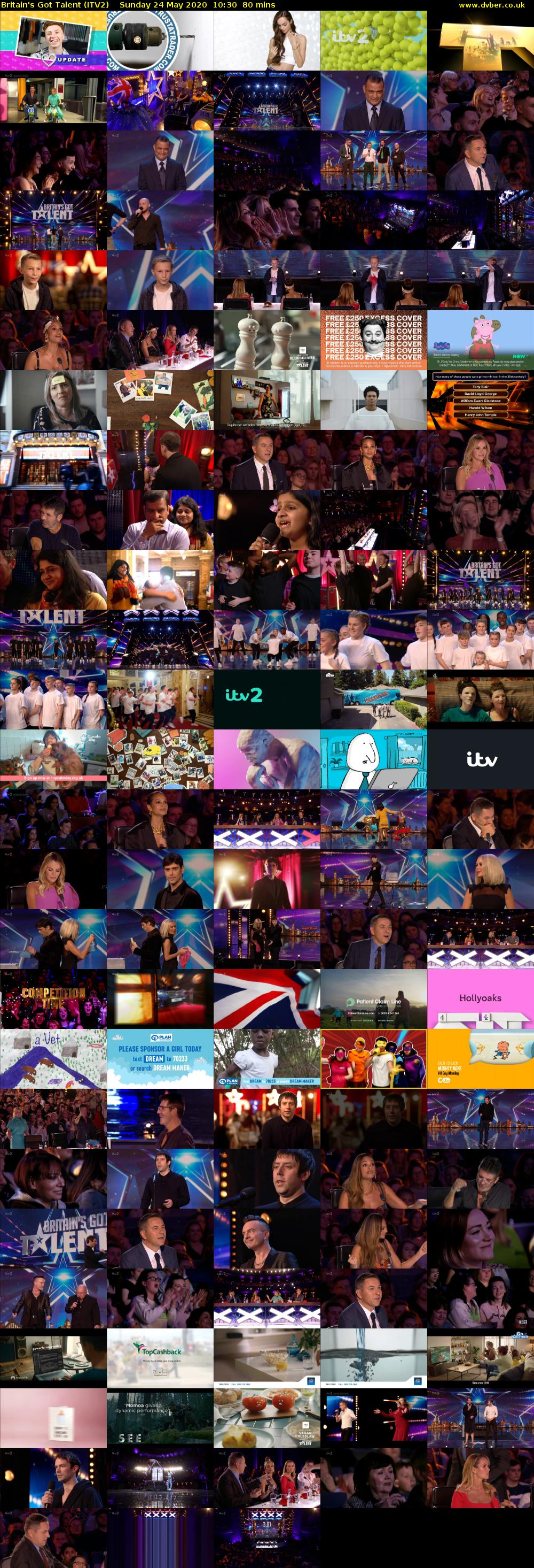 Britain's Got Talent (ITV2) Sunday 24 May 2020 10:30 - 11:50