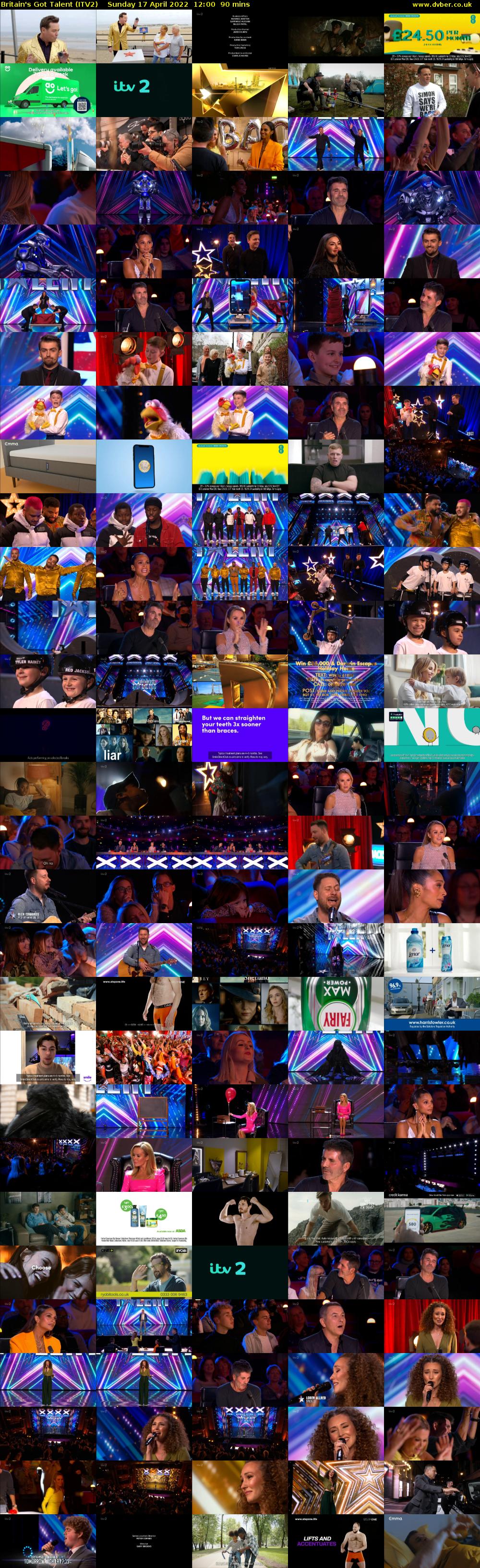 Britain's Got Talent (ITV2) Sunday 17 April 2022 12:00 - 13:30
