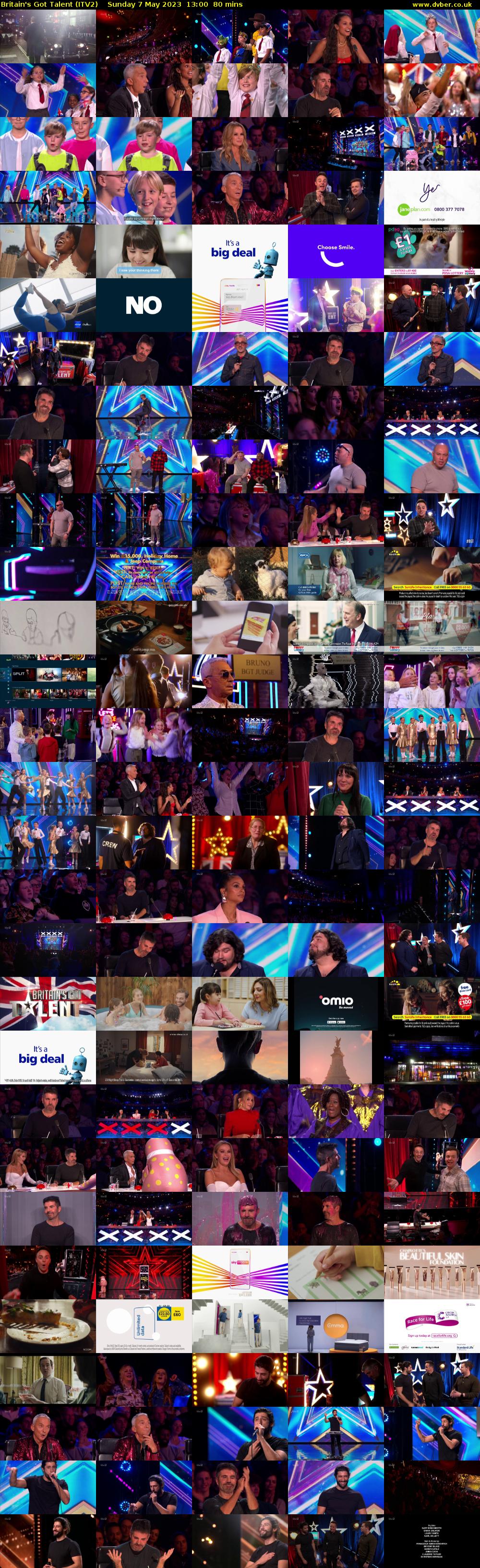 Britain's Got Talent (ITV2) Sunday 7 May 2023 13:00 - 14:20