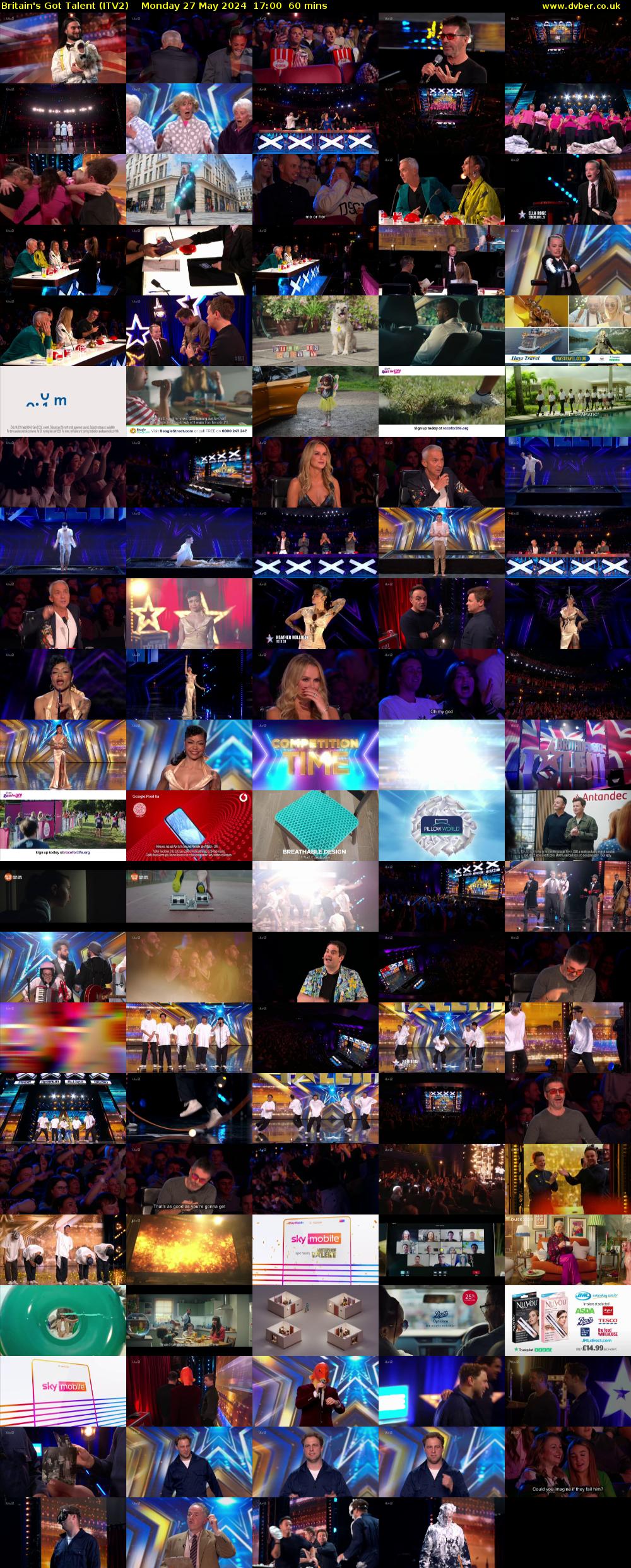 Britain's Got Talent (ITV2) Monday 27 May 2024 17:00 - 18:00