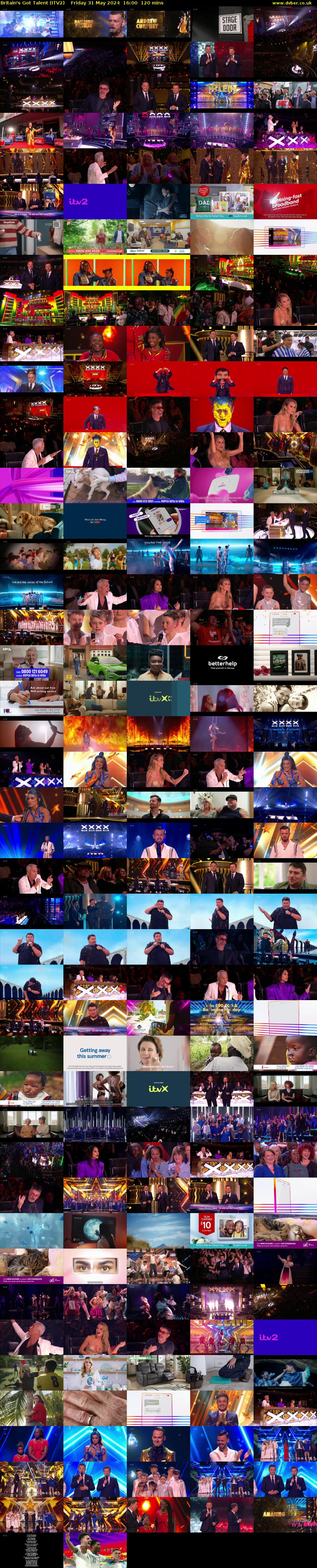 Britain's Got Talent (ITV2) Friday 31 May 2024 16:00 - 18:00