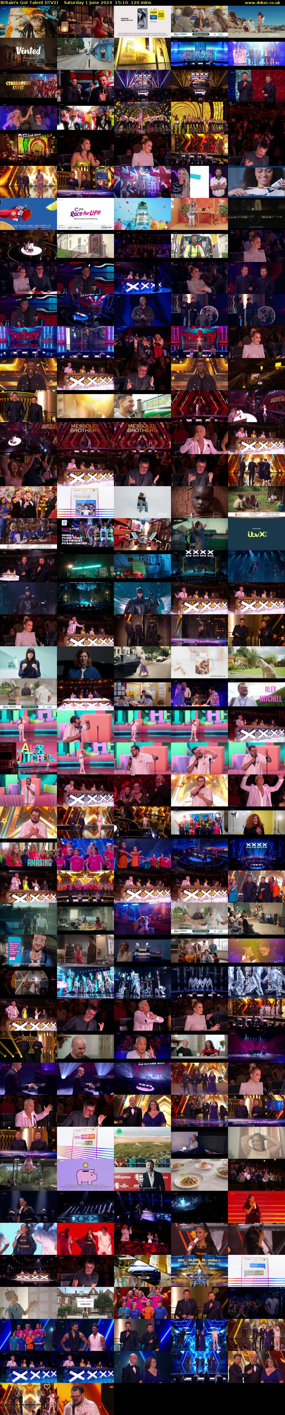Britain's Got Talent (ITV2) Saturday 1 June 2024 15:10 - 17:10