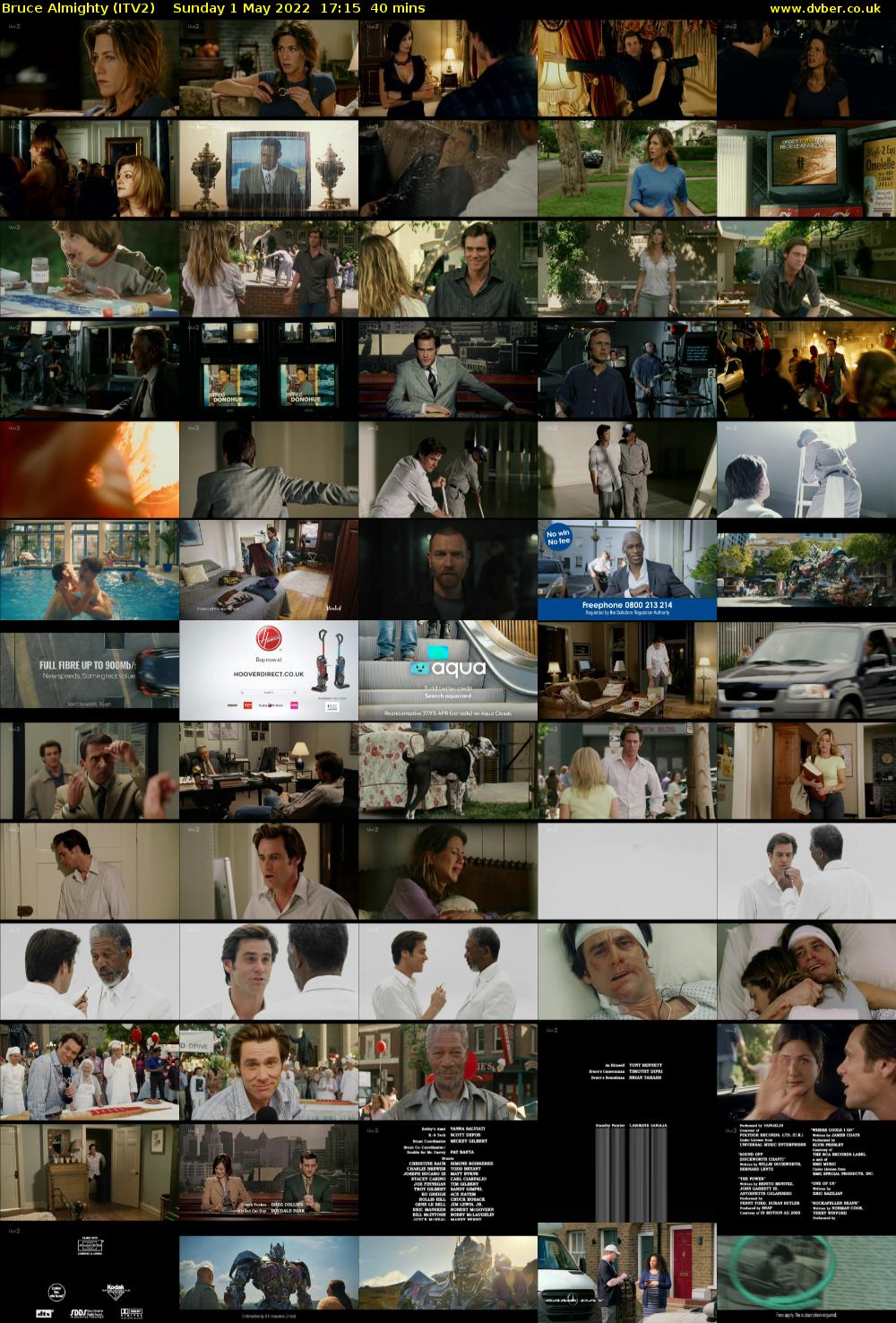 Bruce Almighty (ITV2) Sunday 1 May 2022 17:15 - 17:55