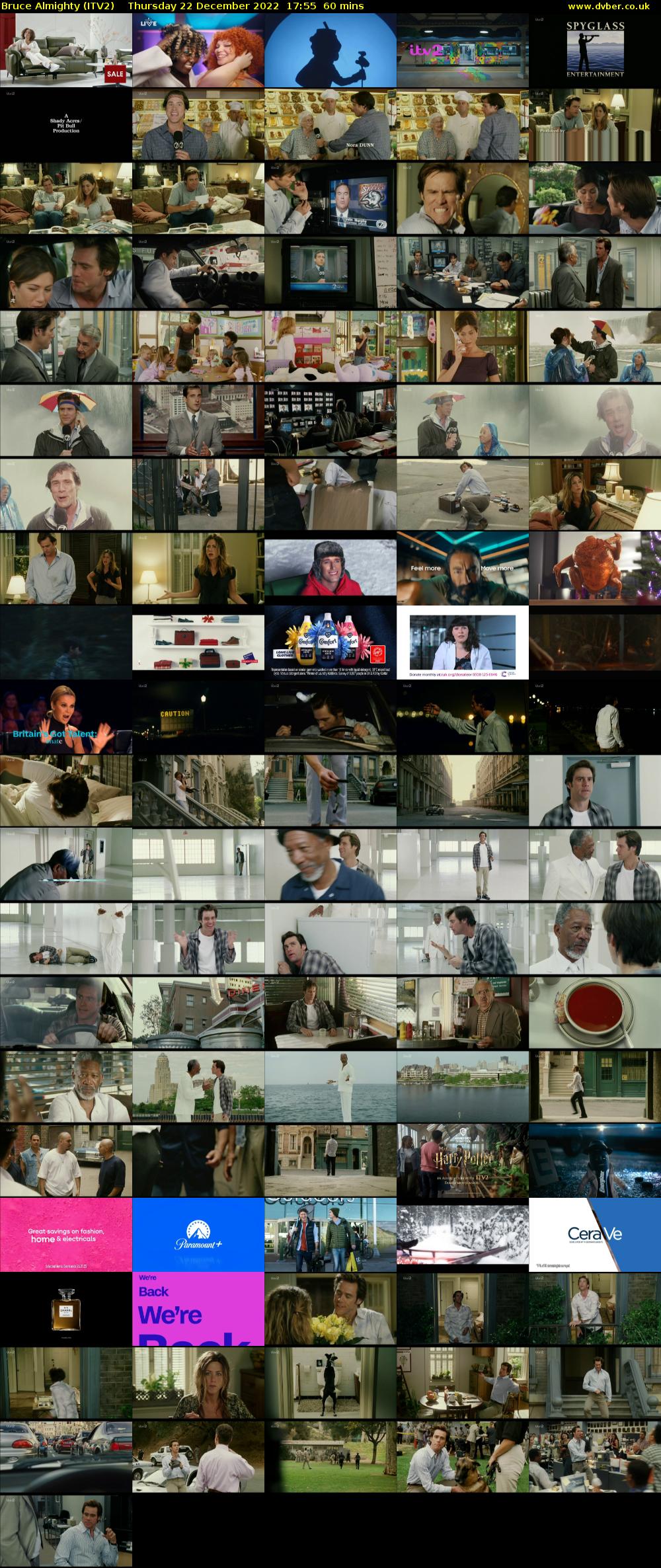 Bruce Almighty (ITV2) Thursday 22 December 2022 17:55 - 18:55