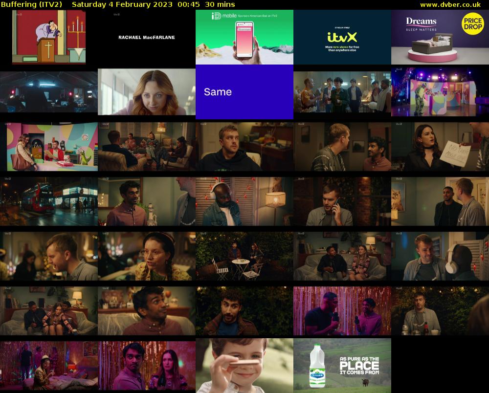 Buffering (ITV2) Saturday 4 February 2023 00:45 - 01:15