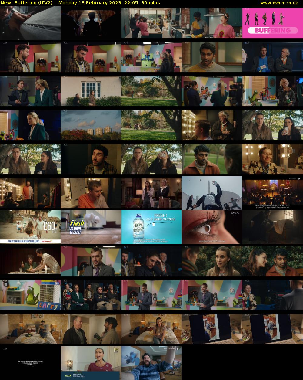 Buffering (ITV2) Monday 13 February 2023 22:05 - 22:35