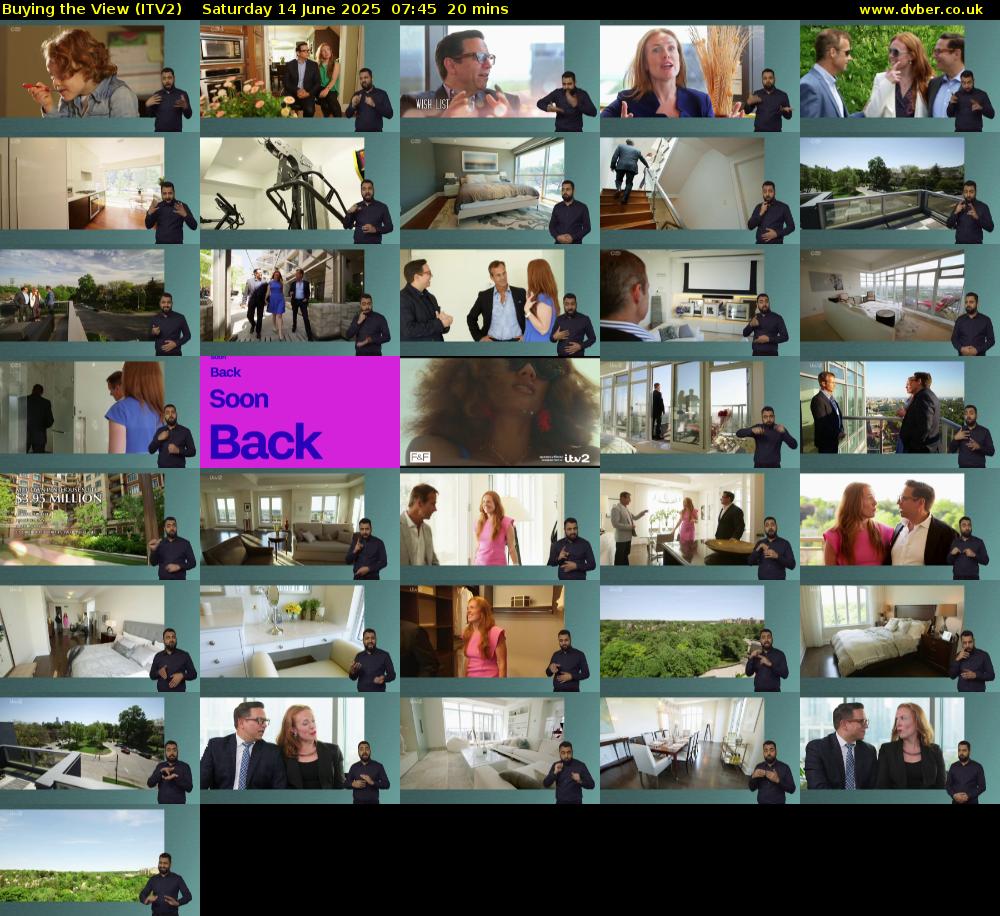 Buying the View (ITV2) Saturday 14 June 2025 07:45 - 08:05