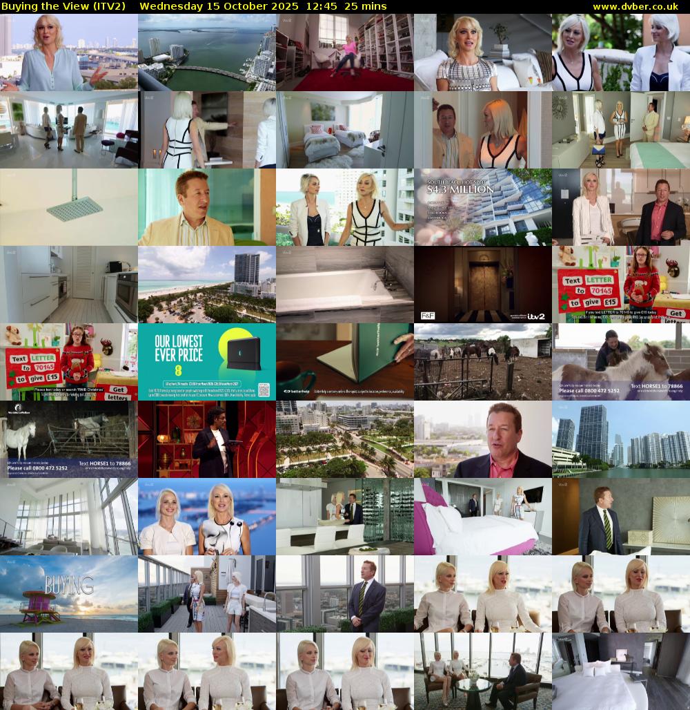 Buying the View (ITV2) Wednesday 15 October 2025 12:45 - 13:10