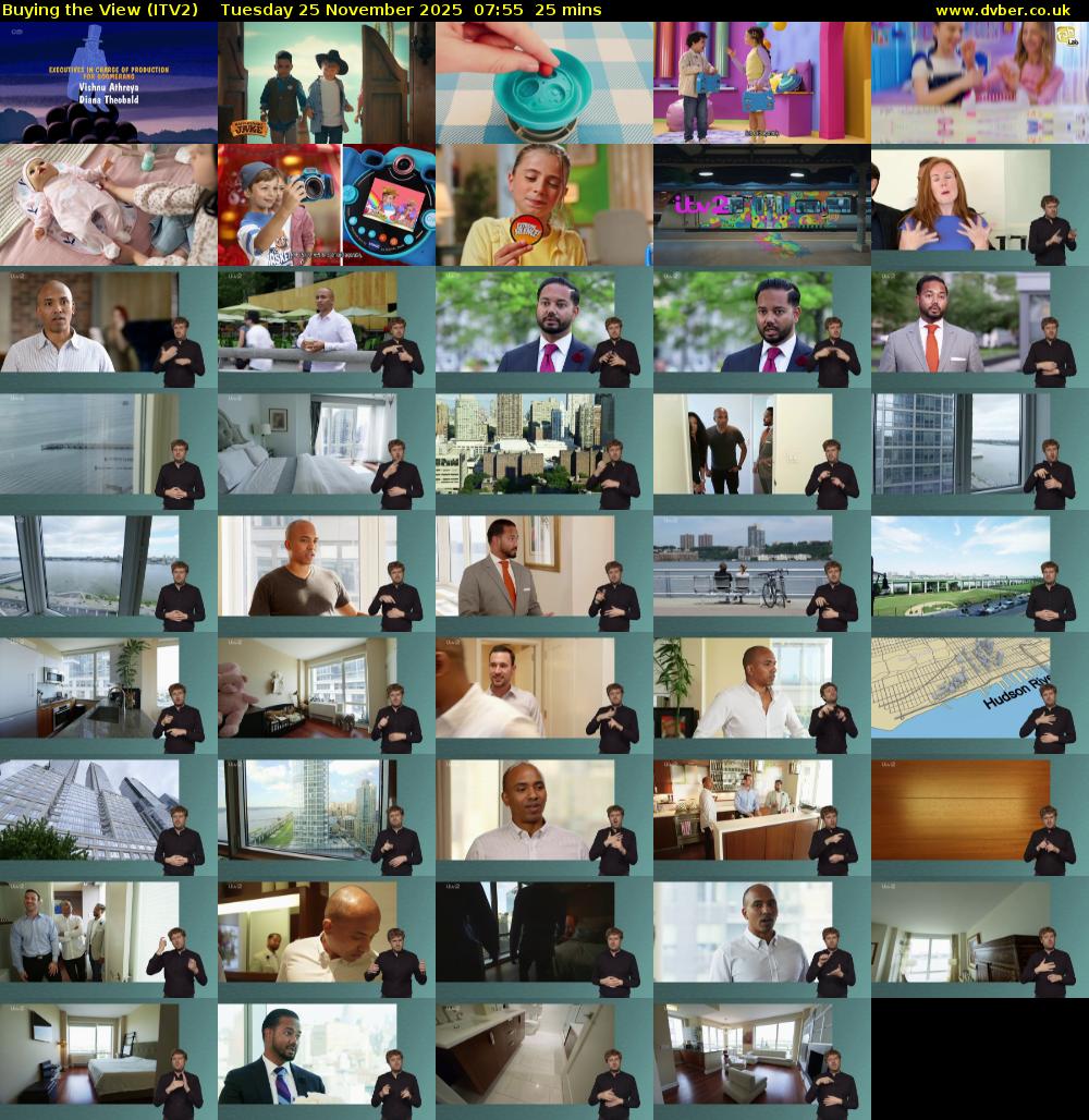 Buying the View (ITV2) Tuesday 25 November 2025 07:55 - 08:20