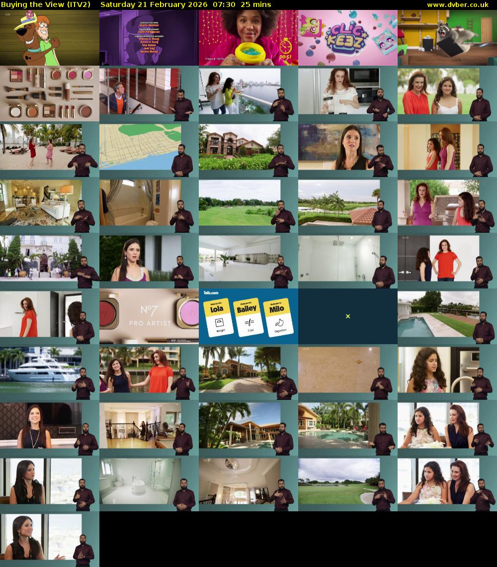 Buying the View (ITV2) Saturday 21 February 2026 07:30 - 07:55