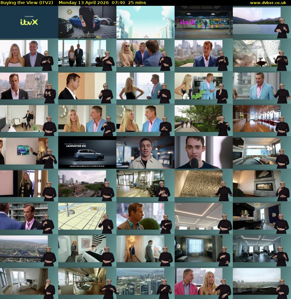Buying the View (ITV2) Monday 13 April 2026 07:40 - 08:05