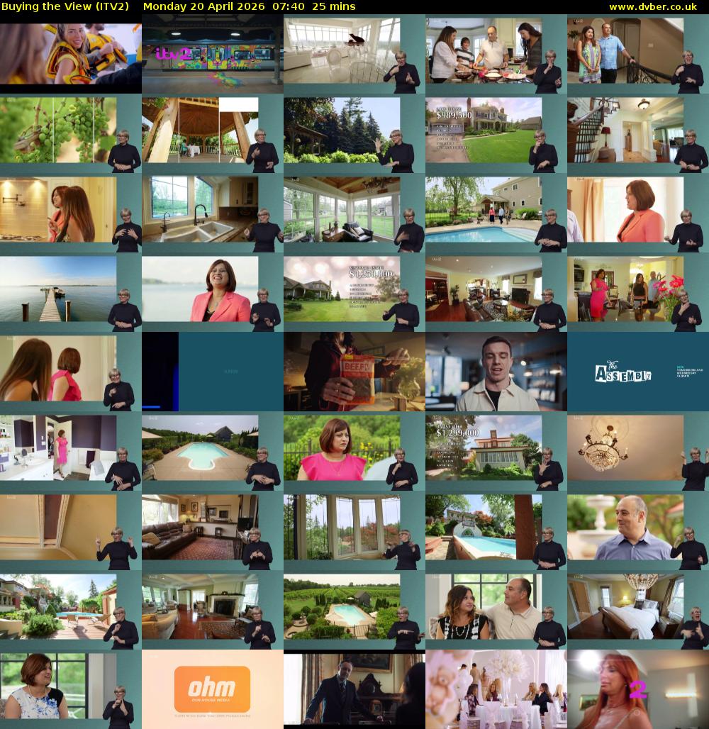 Buying the View (ITV2) Monday 20 April 2026 07:40 - 08:05