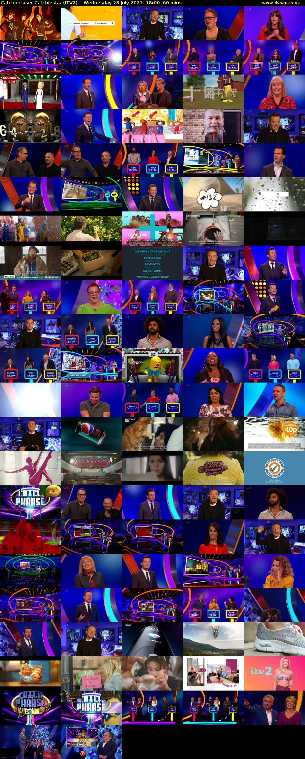 Catchphrase: Catchiest... (ITV2) Wednesday 28 July 2021 18:00 - 19:00