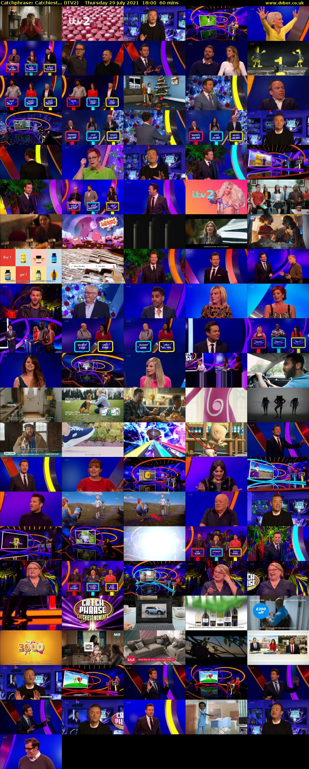 Catchphrase: Catchiest... (ITV2) Thursday 29 July 2021 18:00 - 19:00