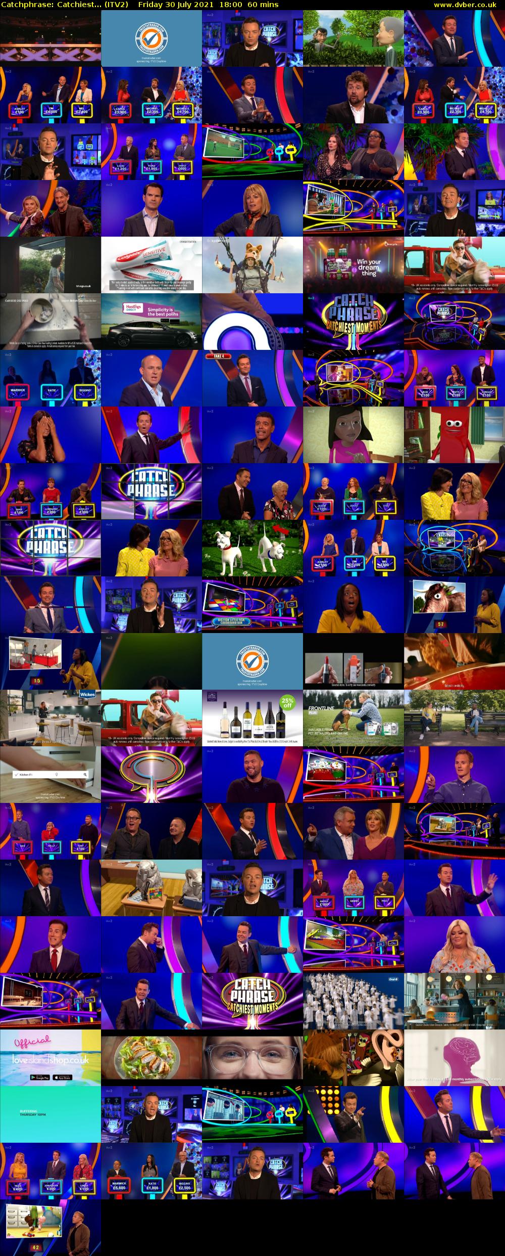 Catchphrase: Catchiest... (ITV2) Friday 30 July 2021 18:00 - 19:00