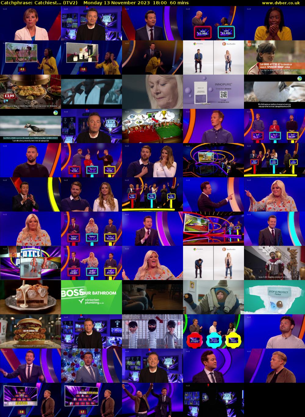 Catchphrase: Catchiest... (ITV2) Monday 13 November 2023 18:00 - 19:00