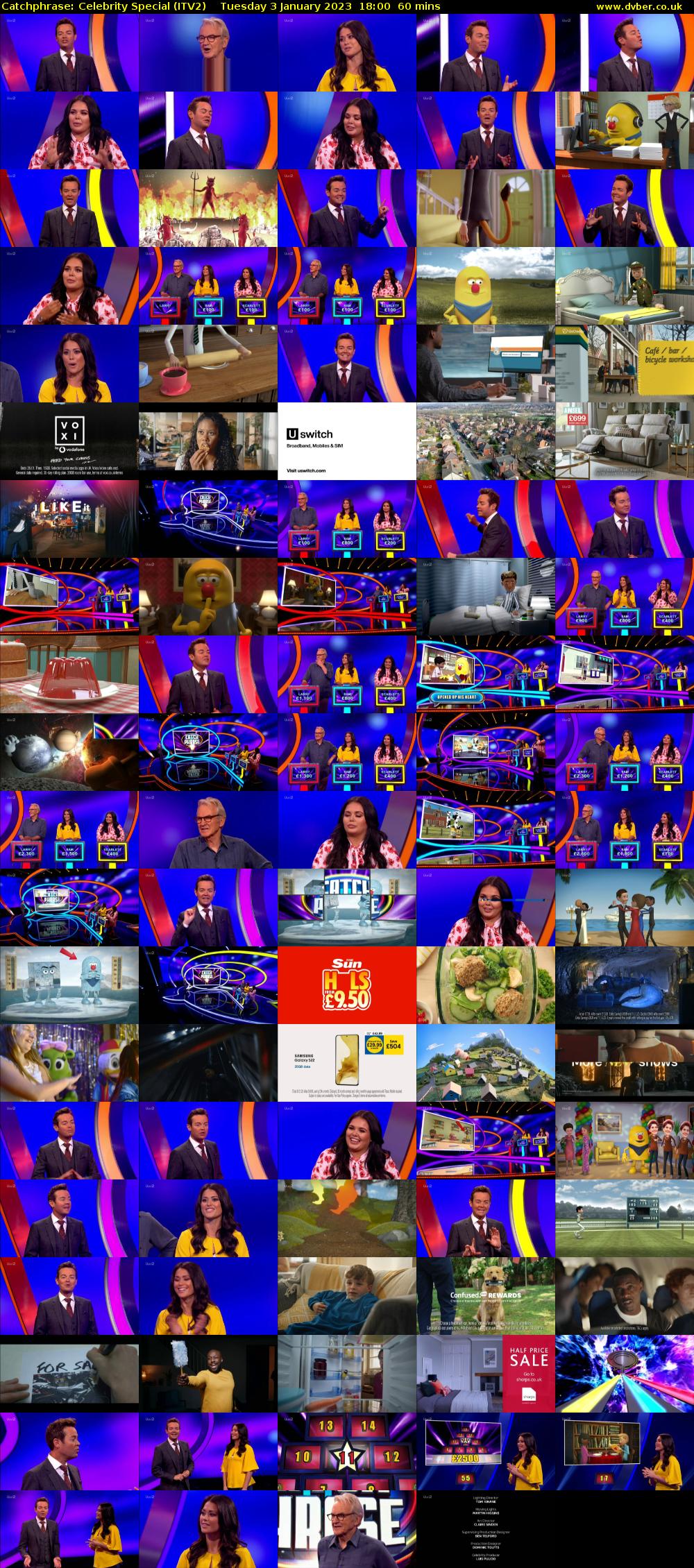 Catchphrase: Celebrity Special (ITV2) Tuesday 3 January 2023 18:00 - 19:00