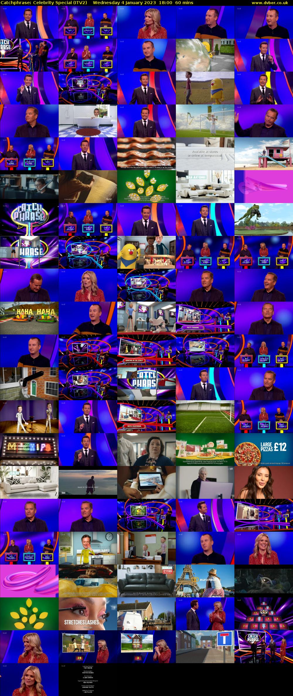 Catchphrase: Celebrity Special (ITV2) Wednesday 4 January 2023 18:00 - 19:00