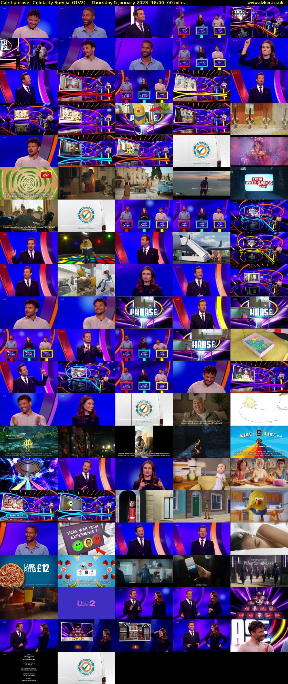 Catchphrase: Celebrity Special (ITV2) Thursday 5 January 2023 18:00 - 19:00