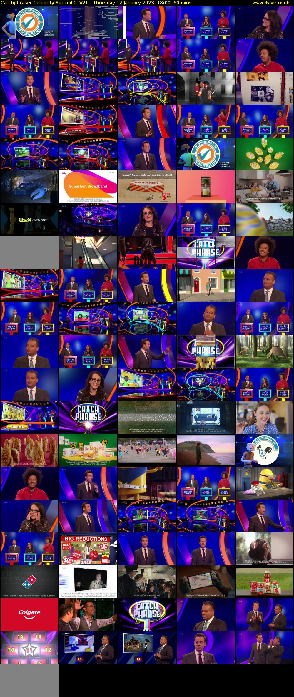 Catchphrase: Celebrity Special (ITV2) Thursday 12 January 2023 18:00 - 19:00