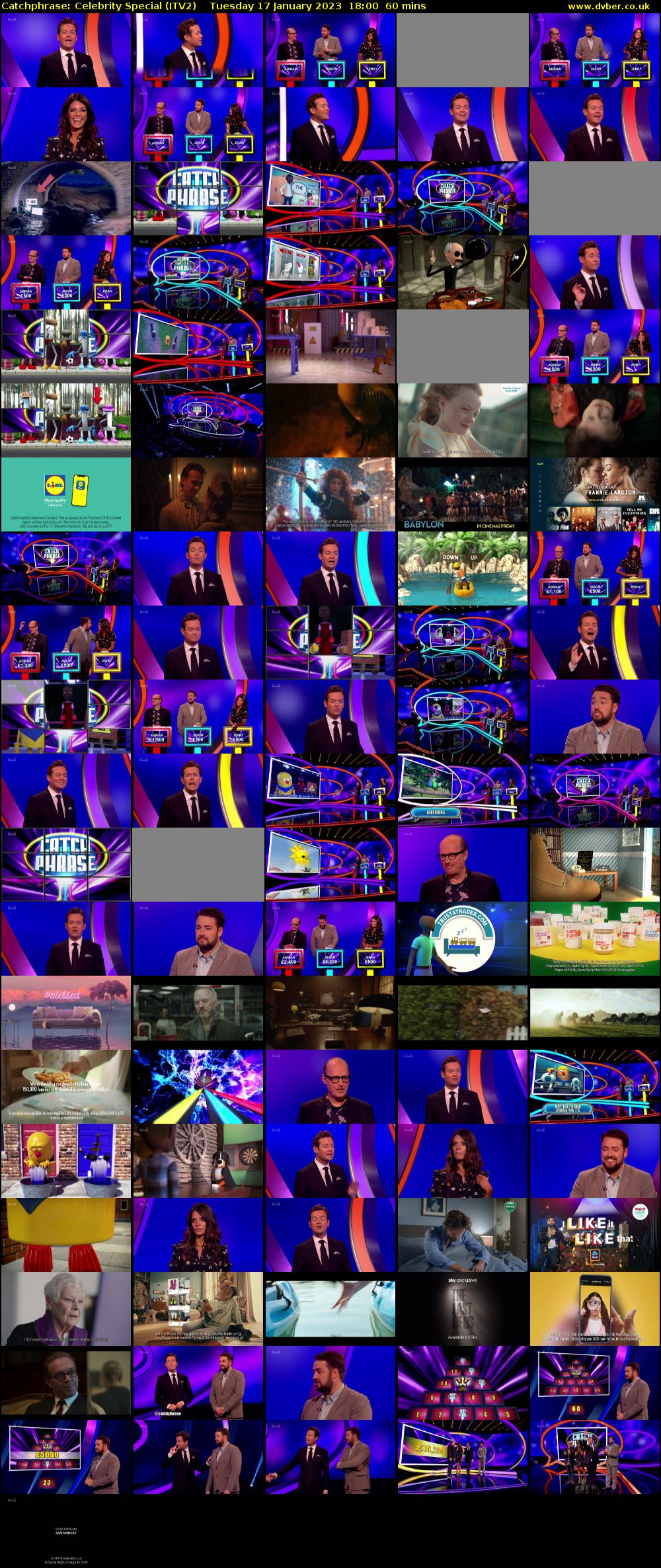 Catchphrase: Celebrity Special (ITV2) Tuesday 17 January 2023 18:00 - 19:00