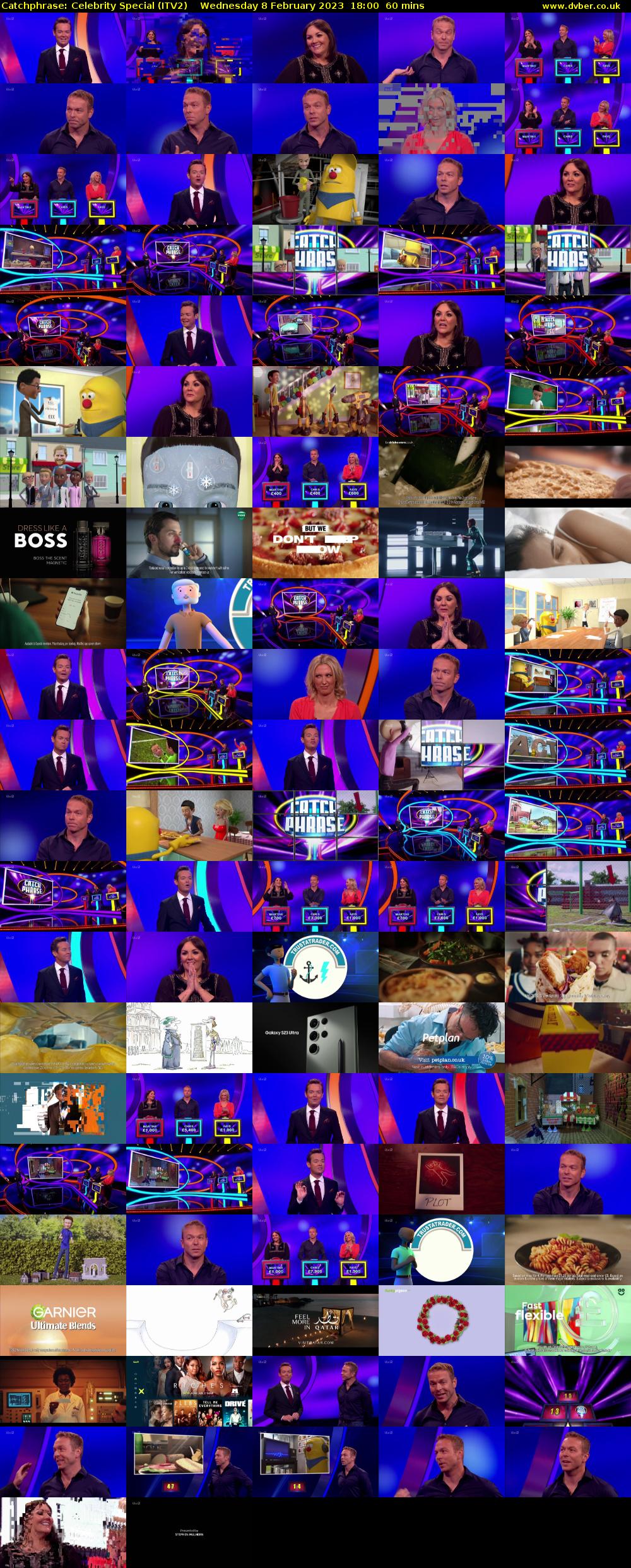 Catchphrase: Celebrity Special (ITV2) Wednesday 8 February 2023 18:00 - 19:00