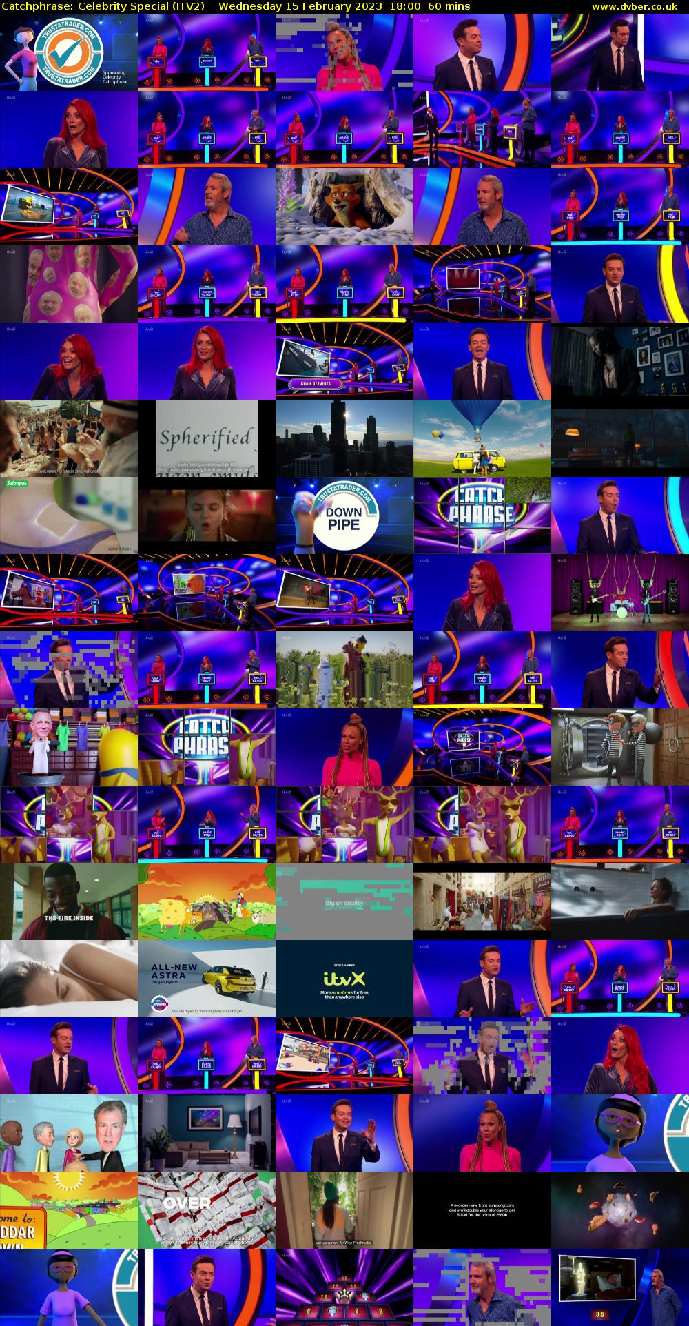 Catchphrase: Celebrity Special (ITV2) Wednesday 15 February 2023 18:00 - 19:00