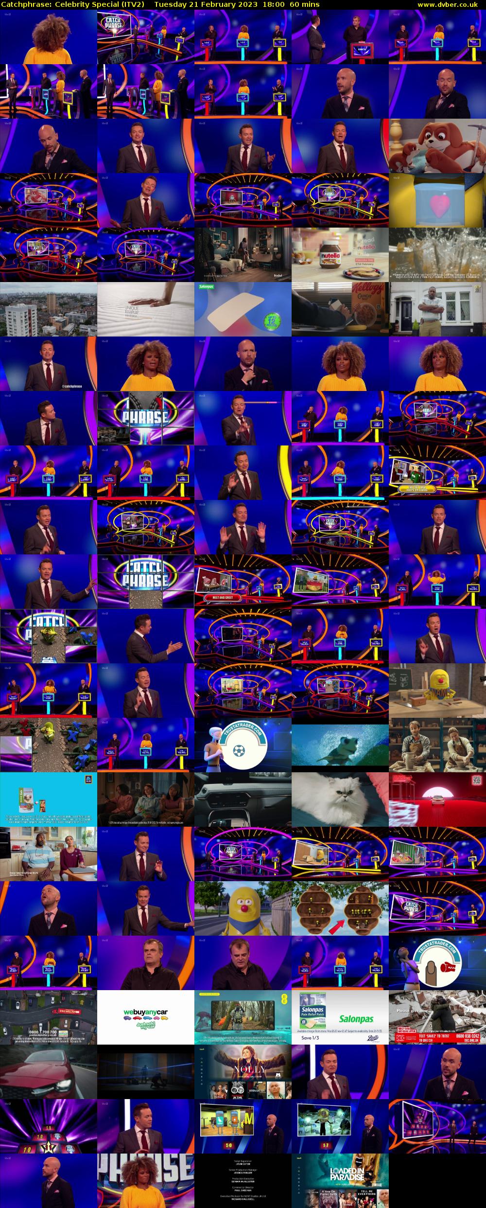 Catchphrase: Celebrity Special (ITV2) Tuesday 21 February 2023 18:00 - 19:00