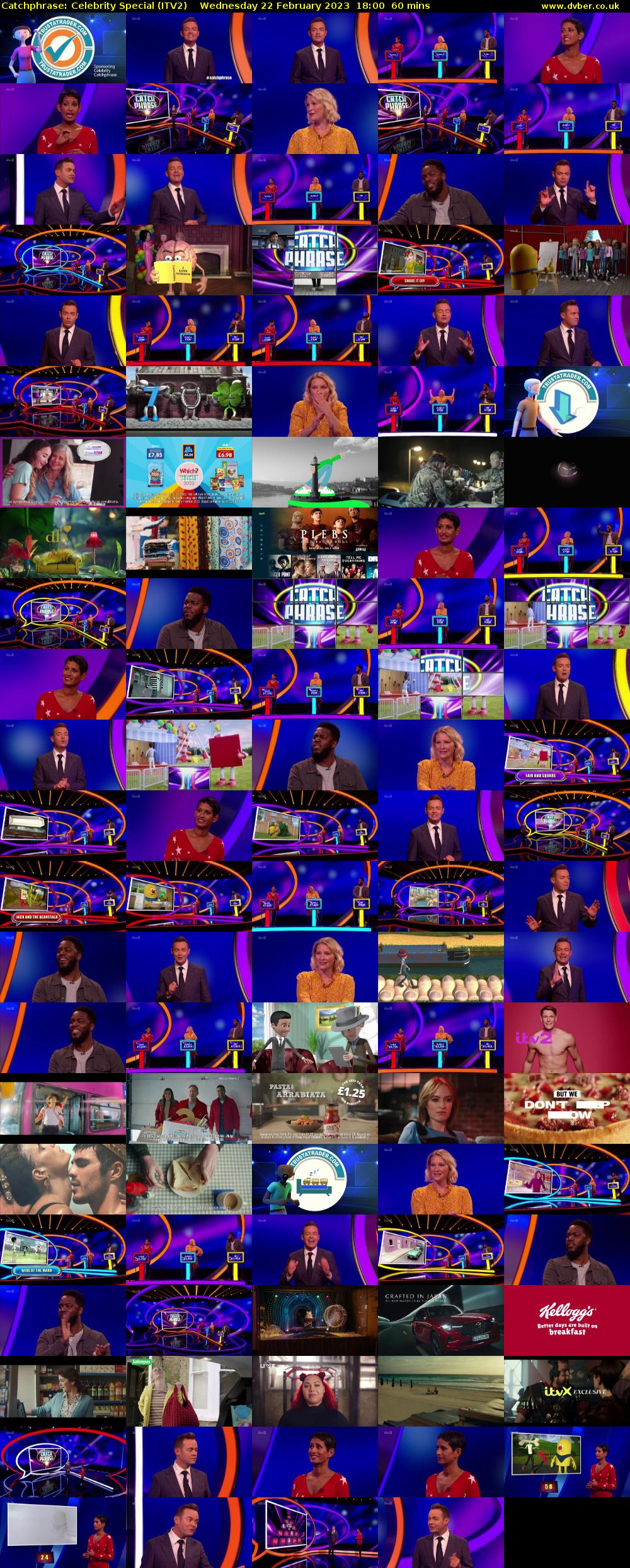 Catchphrase: Celebrity Special (ITV2) Wednesday 22 February 2023 18:00 - 19:00