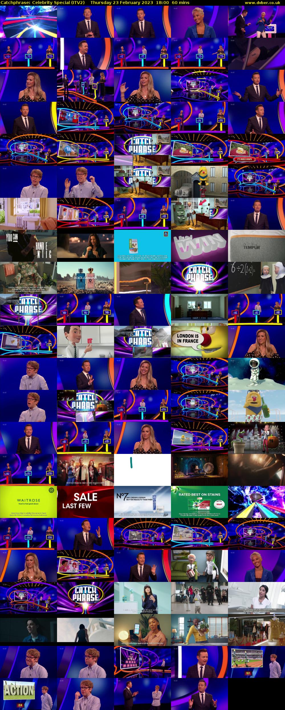 Catchphrase: Celebrity Special (ITV2) Thursday 23 February 2023 18:00 - 19:00