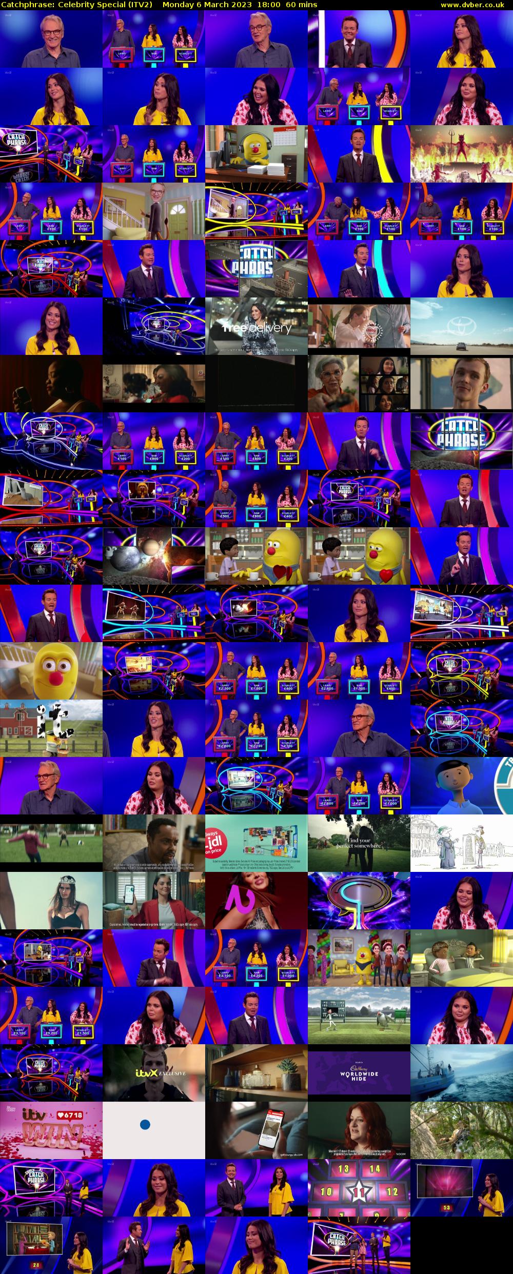 Catchphrase: Celebrity Special (ITV2) Monday 6 March 2023 18:00 - 19:00