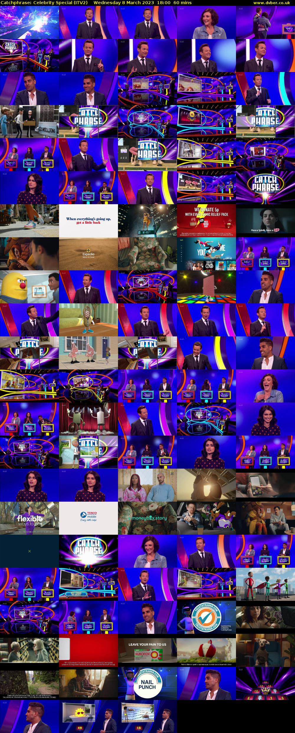 Catchphrase: Celebrity Special (ITV2) Wednesday 8 March 2023 18:00 - 19:00