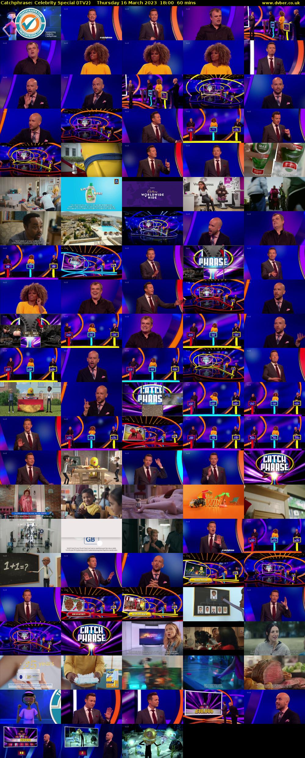 Catchphrase: Celebrity Special (ITV2) Thursday 16 March 2023 18:00 - 19:00