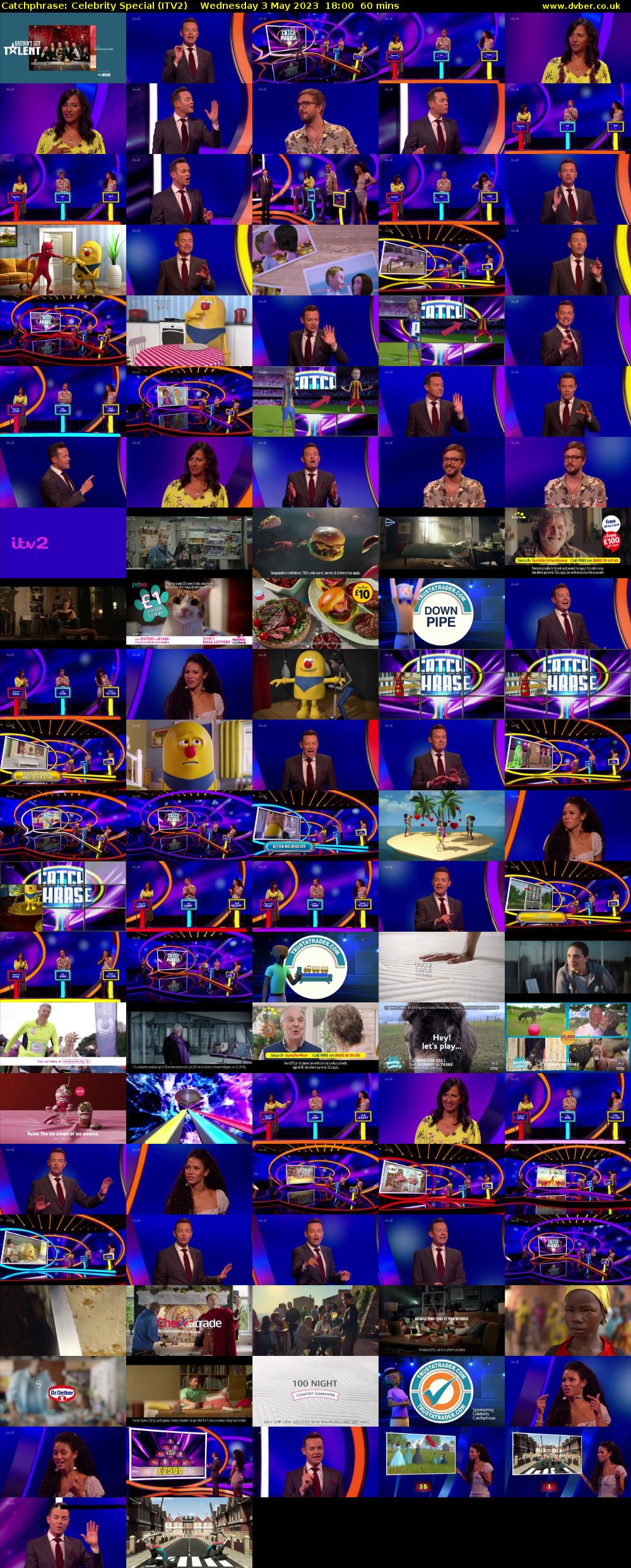 Catchphrase: Celebrity Special (ITV2) Wednesday 3 May 2023 18:00 - 19:00