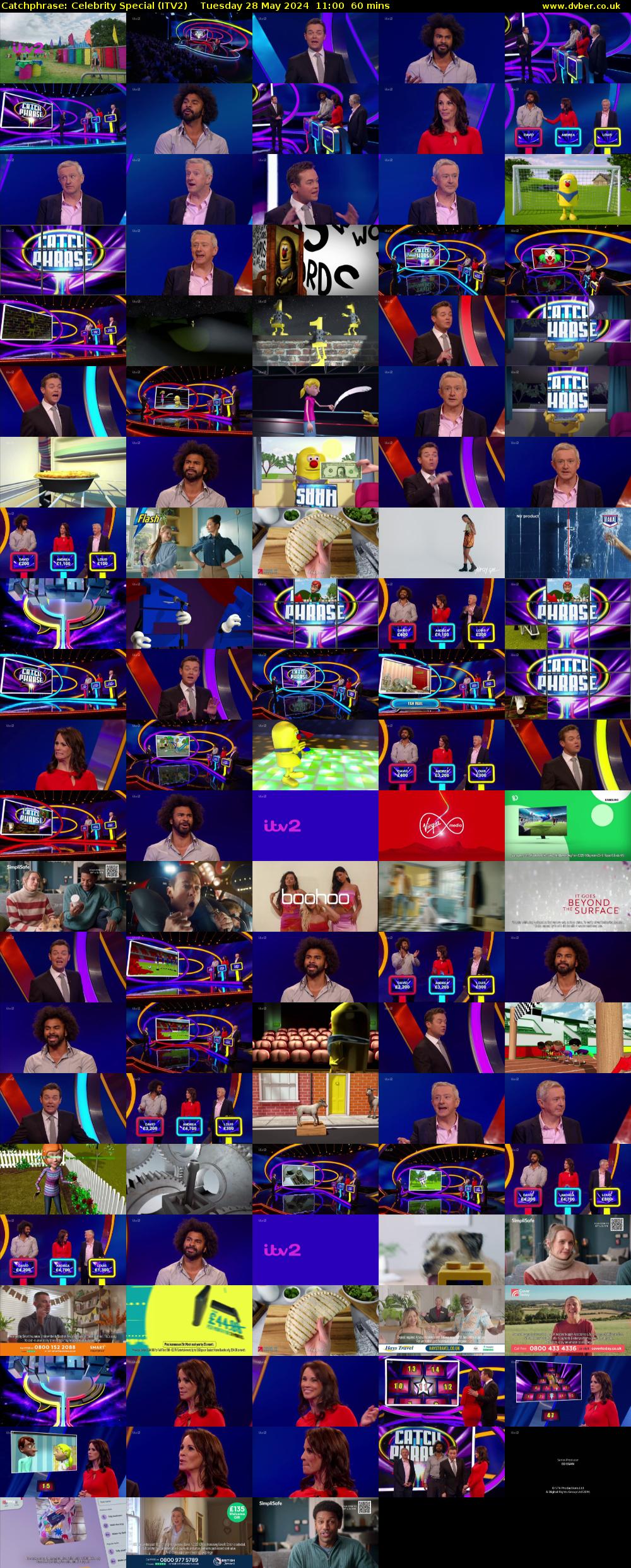 Catchphrase: Celebrity Special (ITV2) Tuesday 28 May 2024 11:00 - 12:00