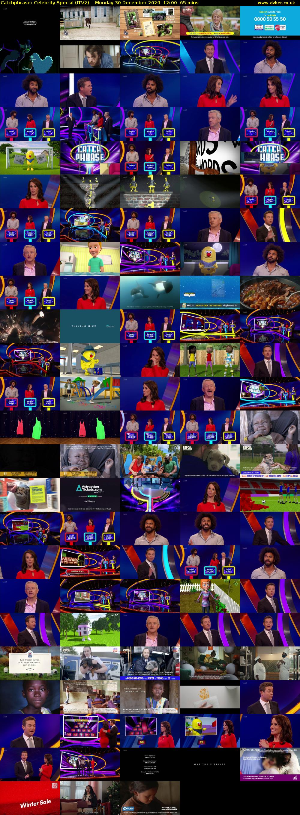 Catchphrase: Celebrity Special (ITV2) Monday 30 December 2024 12:00 - 13:05